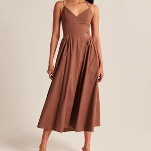 Abercrombie and Fitch Viral strappy plunge corset dress